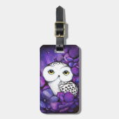 Snowyのフクロウ ラゲッジタグ (正面縦)
