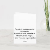 SnowyのフクロウNotecards カード (裏面)