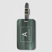 Snowyのマツ水彩画|のモノグラム ラゲッジタグ (正面縦)