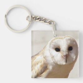 SnowyのメンフクロウのアクリルKeychain キーホルダー