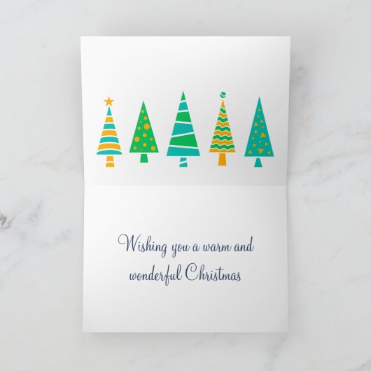 Snowyのモミの木のクリスマスカード シーズンカード (内部)