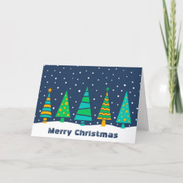 Snowyのモミの木のクリスマスカード シーズンカード