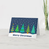 Snowyのモミの木のクリスマスカード シーズンカード (正面)