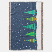 Snowyのモミの木のブランケット スローブランケット (正面縦)