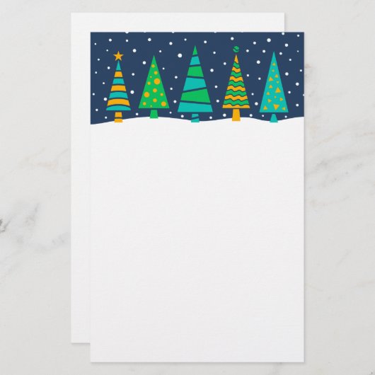 Snowyのモミの木の文房具 便箋 (正面/裏面)