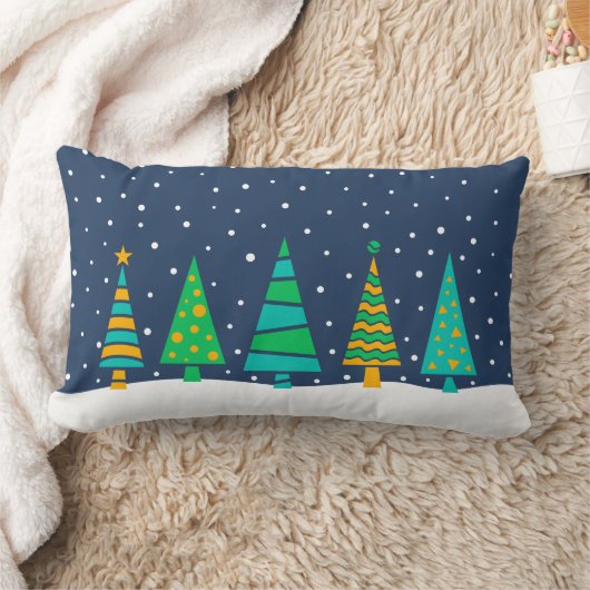 Snowyのモミの木の枕 ランバークッション (ブランケット)