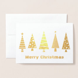 Snowyのモミの木ホイルのクリスマスカード 箔カード