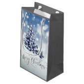 Snowyの冬の不思議の国のカスタムのクリスマス スモールペーパーバッグ (裏面アングル)