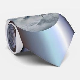 Snowyの冬の景色のオオカミ ネクタイ