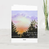 Snowyの冬夜クリスマスカード シーズンカード (裏面)