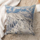 Snowyの山および木の景色の眺め クッション (ブランケット)