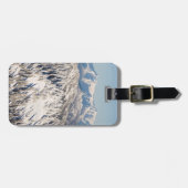 Snowyの山および木の景色の眺め ラゲッジタグ (正面横)