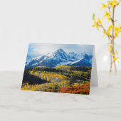 Snowyの山及び木 カード (黄色い花)