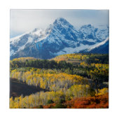 Snowyの山及び木 タイル (正面)