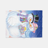 Snowyの恋人毛布 フリースブランケット (正面(横))