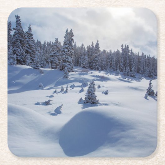 Snowyの景色 スクエアペーパーコースター (正面)