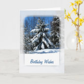 Snowyの木の誕生日の願い カード (黄色い花)