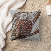Snowyの森のアメリカフクロウ クッション (ブランケット)