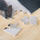 Snowyの森のTreeingの歩行者のCoonhounds ジグソーパズル (側面)