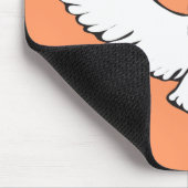 Snowyの様式化された飛んでいるなフクロウ マウスパッド (コーナー)