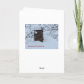 Snowyの赤いポスト、クリスマス シーズンカード (裏面)