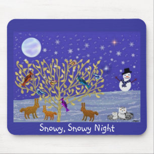 SnowyのSnowy夜マウスパッド マウスパッド