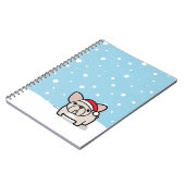 Snowyクリーム色のFrenchie ノートブック (左側)