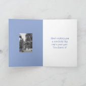 Snowyパーソナライズされた《植物》アスペン誕生日カードテンプレート カード (内部)