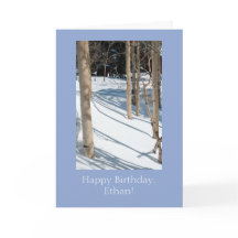 Snowyパーソナライズされた《植物》アスペン誕生日カードテンプレート