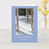 Snowyパーソナライズされた《植物》アスペン誕生日カードテンプレート カード (黄色い花)