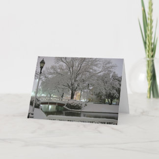 Snowy公園のクリスマスの挨拶状 シーズンカード