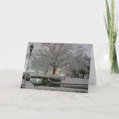 Snowy公園のクリスマスの挨拶状 シーズンカード (正面)