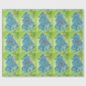 Snowy夜-光沢のある包装紙 ラッピングペーパー (フラット)