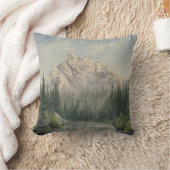 Snowy山の景色の装飾用クッション クッション (ブランケット)