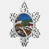 Snowy橋オーナメント スノーフレークピューターオーナメント (右)