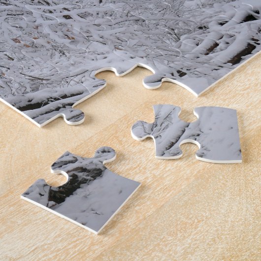 Snowy Birch Tree Canopy ジグソーパズル (側面)