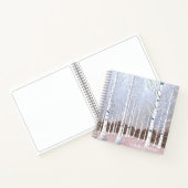 Snowy Birch Trees Christmas Dusty Blue ID1003 ノートブック (内部)