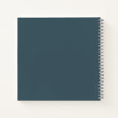Snowy Birch Trees Christmas Teal ID1003 ノートブック (裏面)