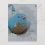 Snowy Blue Bird ポストカード (正面)