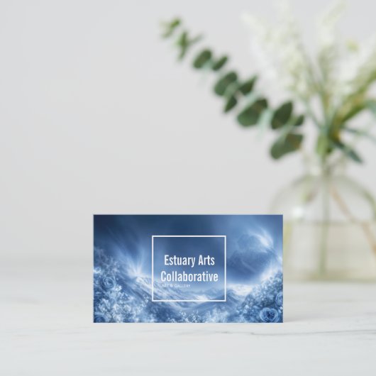 Snowy Blue Rose Floral and Mountain Light 名刺 (スタンド正面)