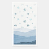 Snowy Blue Winter Guest Towel (正面)