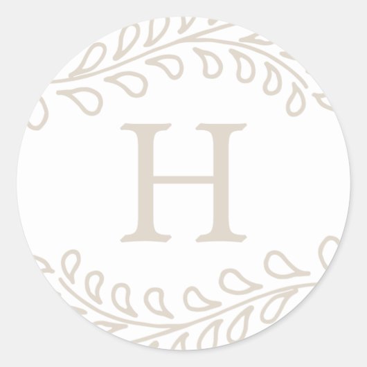 Snowy Branchesコレクション ラウンドシール (正面)