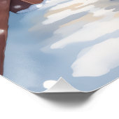 Snowy Bridge Boykin Spaniel Christmas Art ポスター (コーナー)