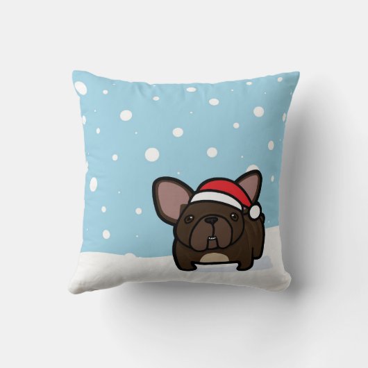 Snowy Brindle Frenchie クッション (裏面)