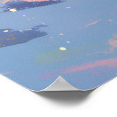 Snowy Christmas Church Scene ポスター (角)