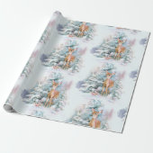 Snowy Christmas Deer Wrapping Paper ラッピングペーパー (アンロールド)