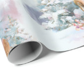 Snowy Christmas Deer Wrapping Paper ラッピングペーパー (ロールコーナー)