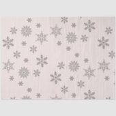 Snowy Christmas Houses Snowflakes Gray 薄葉紙 (正面)