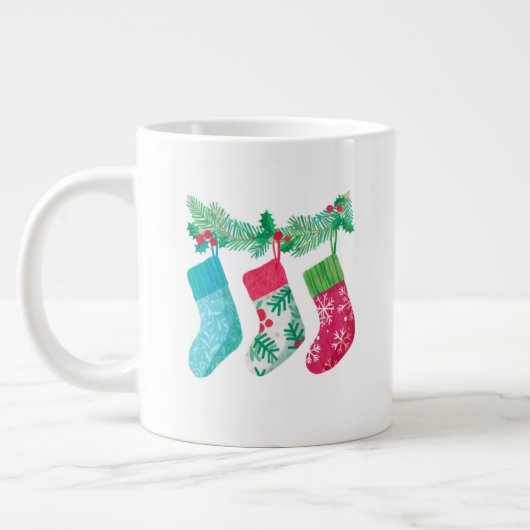 Snowy Christmas Mug – Winter Wonderland Cocoa & Co ジャンボコーヒーマグカップ (左)