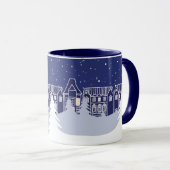 Snowy Christmas Night Mug マグカップ (正面右)